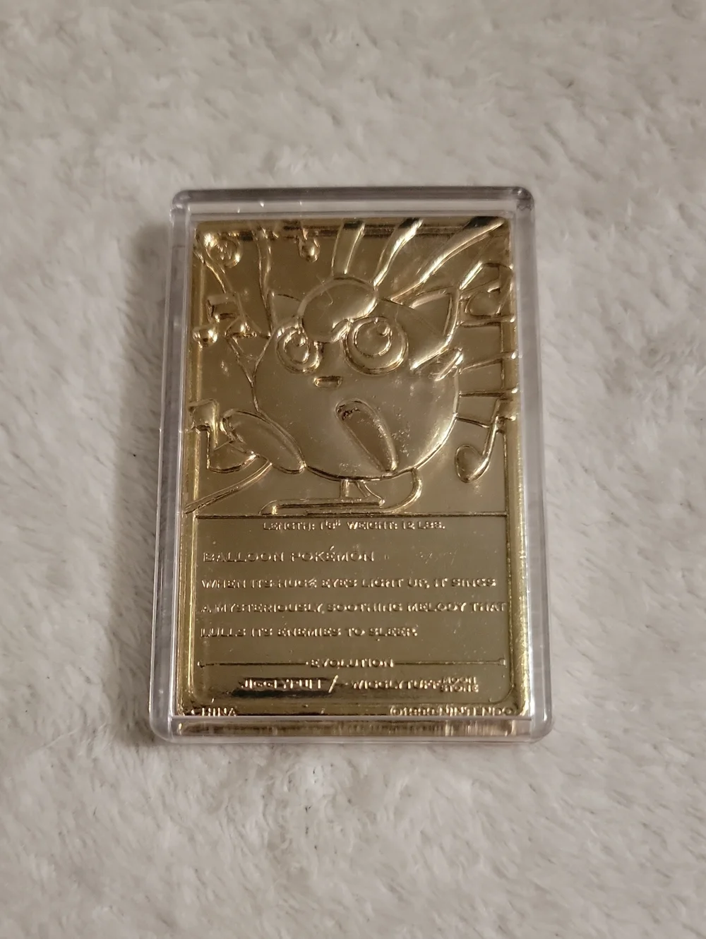 1999 Burger King 23K Gold-Plated Jigglypuff Card